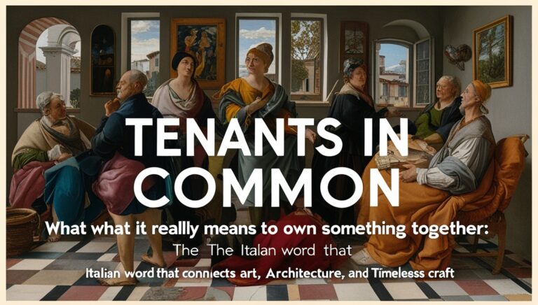 Tenants in Common: What It Really Means to Own Something Together